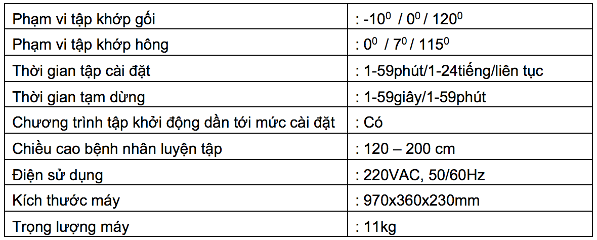 Máy tập thụ động khớp gối, chi dưới ACTIVE - K