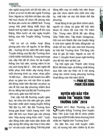 Bản tin Trường Sơn số 20 15