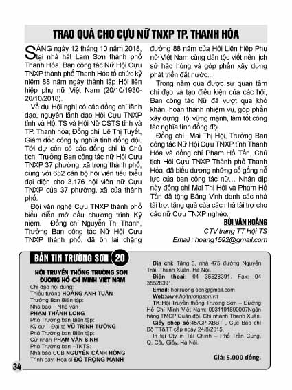 Bản tin Trường Sơn số 20 33