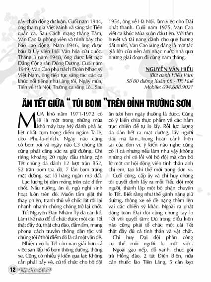 Bản tin Trường Sơn tết Kỷ Hợi 2019 (Số 21) 11