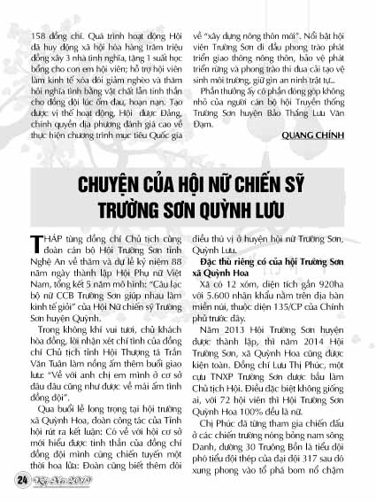 Bản tin Trường Sơn tết Kỷ Hợi 2019 (Số 21) 23