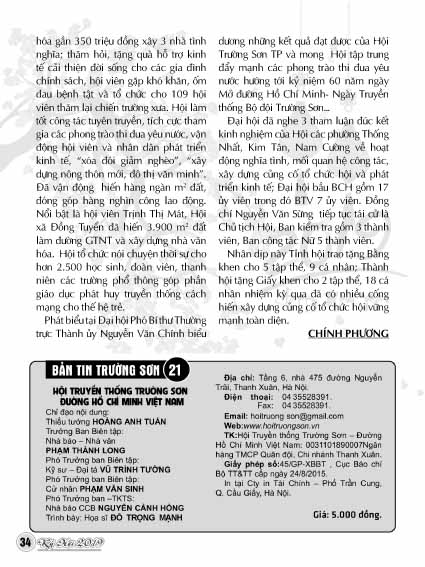 Bản tin Trường Sơn tết Kỷ Hợi 2019 (Số 21) 33