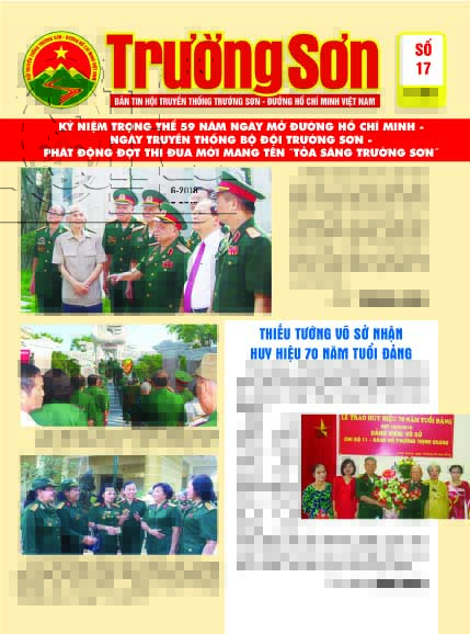 Đã phát hành Bản tin Trường Sơn số 17, ra tháng 6 năm 2018