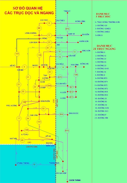 Danh mục 5 trục dọc và 21 trục ngang 1