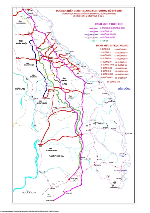 Danh mục 5 trục dọc và 21 trục ngang