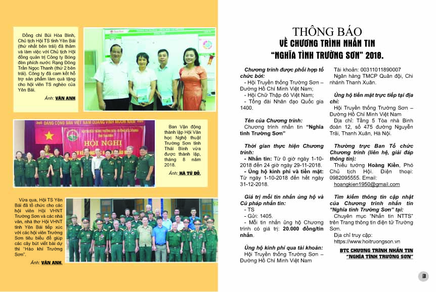 Đọc Bản tin Trường Sơn số 19, tháng 10-2018 1