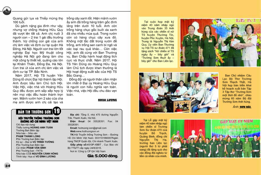 Đọc Bản tin Trường Sơn số 19, tháng 10-2018 17