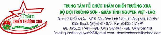 Tour du lịch HN- Tương Dương - Nậm Cắn - Xiêng Khoảng - Viêng Chăn -Savanakhet- Lao Bảo- Hà Tĩnh- Hà Nội 1