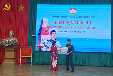 Cựu chiến binh phườngXuân Đỉnh ủng hộ Quỹ Vì Biến Đảo Việt Nam năm2026