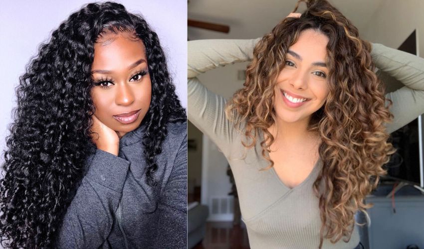 Deep wave hair and curly hair weave 2