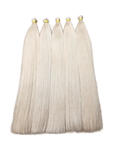 Blonde bulk human hair