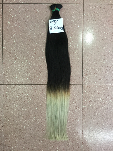 Ombre Color Hair Extensions #1B/light gray