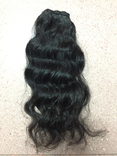 Single drawn wavy hair weave weft hair 