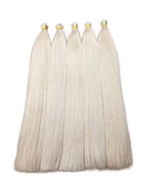 Blonde bulk human hair