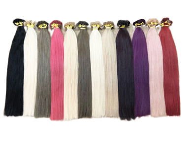 50cm colorful human hair ex
