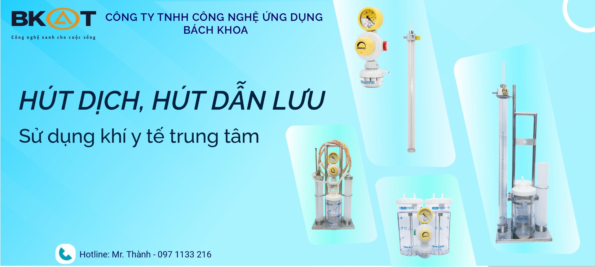 Bộ hút dịch và hút dẫn lưu y tế