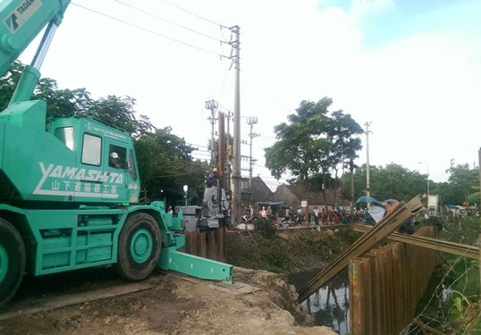 Construction of sewer lines