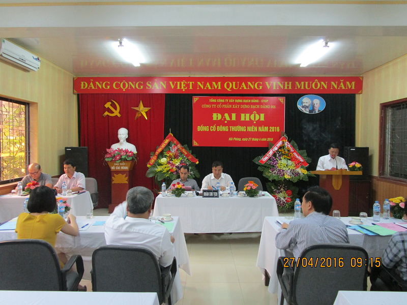 Annual General Meeting of Shareholders 2016 - Bach Dang Construction Joint Stock Company 201 2