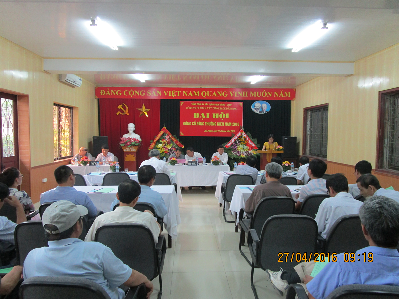 Annual General Meeting of Shareholders 2016 - Bach Dang Construction Joint Stock Company 201 3
