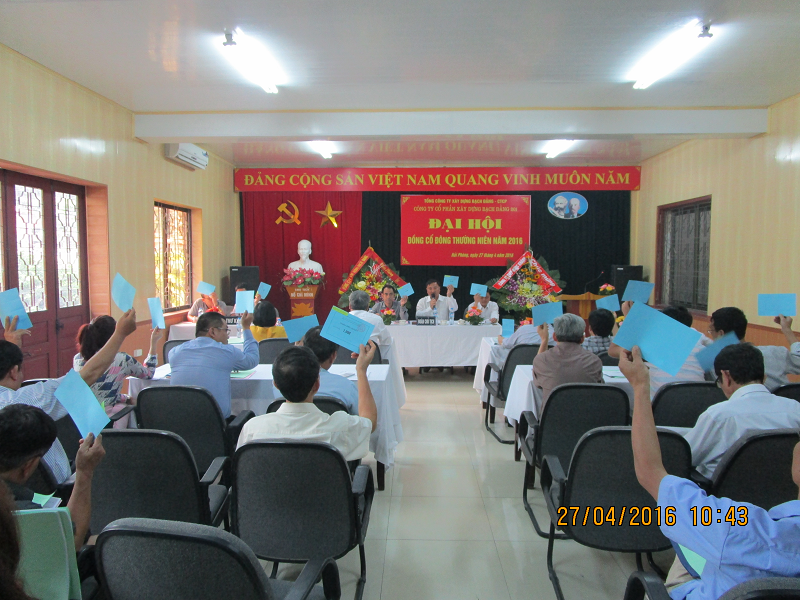 Annual General Meeting of Shareholders 2016 - Bach Dang Construction Joint Stock Company 201 6