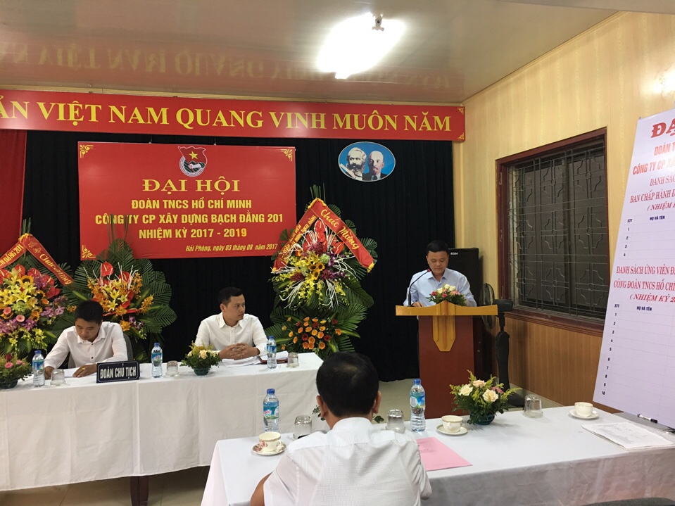 Ho Chi Minh Communist Youth Union Congress Bach Dang Construction Joint Stock Company 201 Term of 2017 - 2019 2