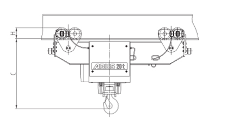 Type U - Monorail hoist with twin trolleys 1