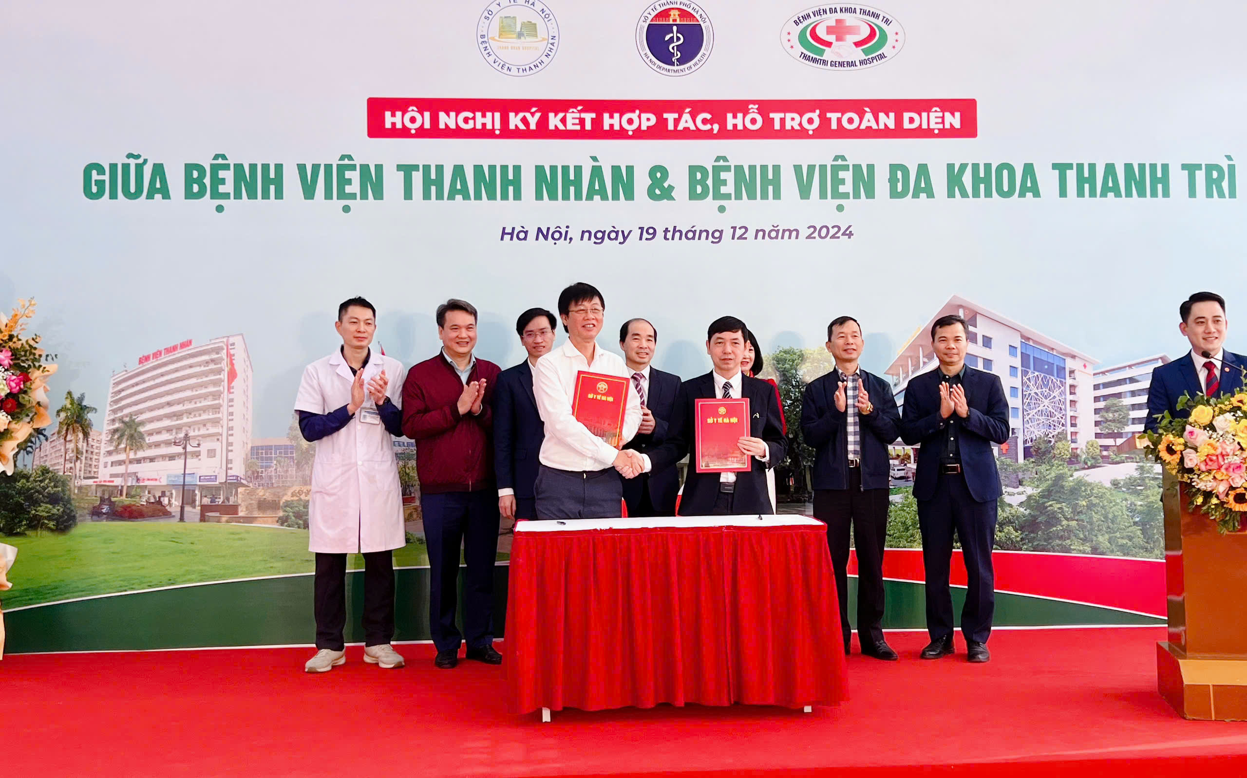Lễ ký kết hợp tác, hỗ trợ toàn diện giữa Bệnh viện Thanh Nhàn và Bệnh viện đa khoa Thanh Trì 4