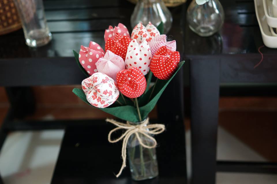 Lớp học làm hoa vải handmade ( có lớp học online) 8