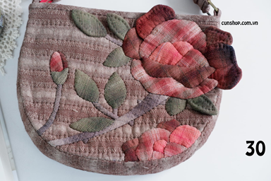 KIT TÚI ĐEO CHÉO HOA HỒNG 3D