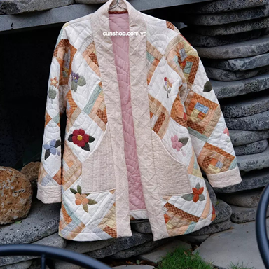 Lớp học áo chần bông kimono K001