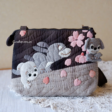 S0180 TÚI THỎ HOA ANH ĐÀO