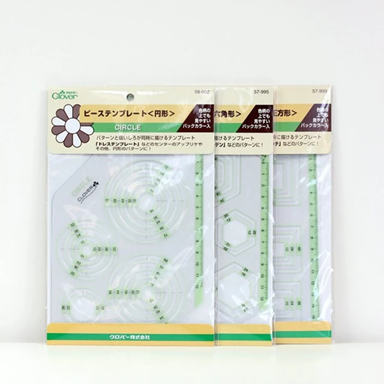 THƯỚC VẼ TAY TRÒN LỤC GIÁC VÀ VUÔNG CLOVER( 57- 995/999 VÀ 58- 002)