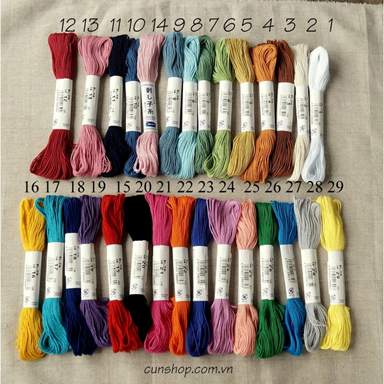 CHỈ THÊU MỘT MÀU SASHIKO 20M OLYMPUS