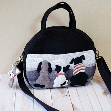 T0282 TÚI ĐEO CHÉO 3 CHÚ CHÓ