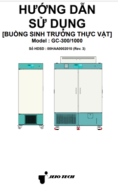 Hướng dẫn sử dụng Buồng sinh trưởng thực vật JEIO TECH GC-300/1000