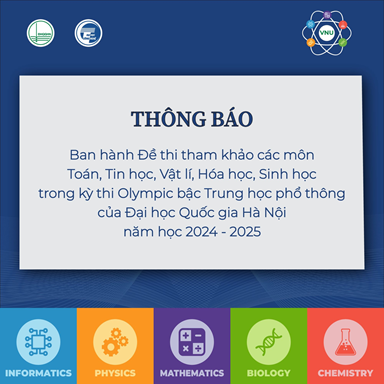 Đề thi tham khảo kỳ thi Olympic bậc THPT của ĐHQGHN năm học 2024-2025
