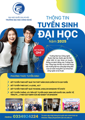 THÔNG TIN TUYỂN SINH 2025 - TRƯỜNG ĐẠI HỌC CÔNG NGHỆ (UET), ĐHQGHN