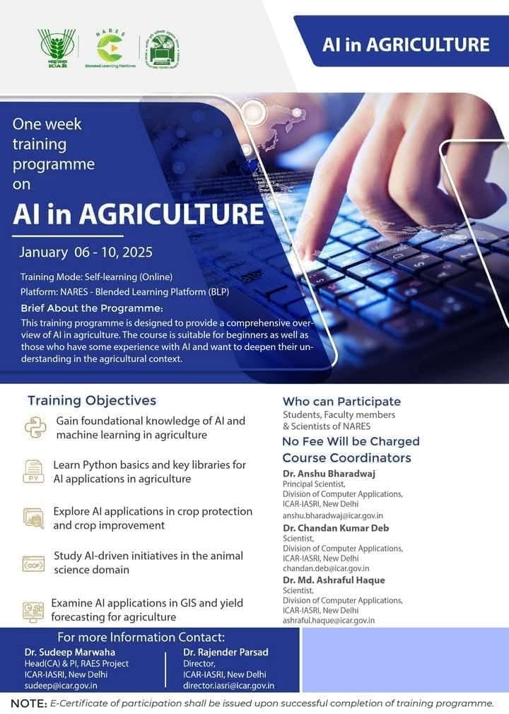 One week training programme on