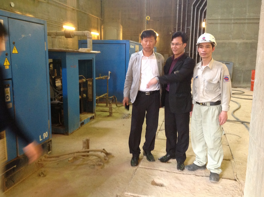 Cung cấp máy nén khí trục vít tại nhà máy xi măng quang sơn. 3