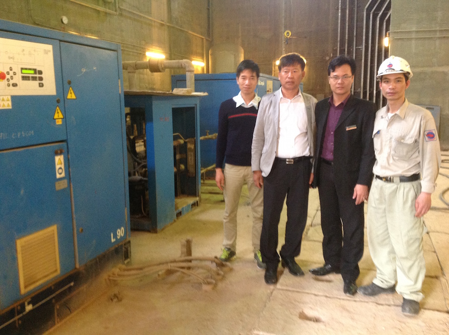 Cung cấp máy nén khí trục vít tại nhà máy xi măng quang sơn. 4
