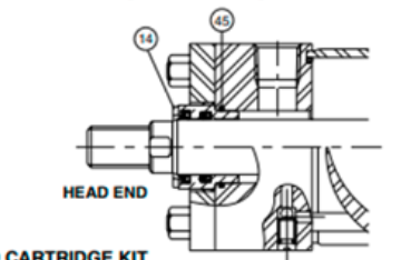 Bộ Seal kit cho xy lanh thủy lực DD23 RK2AHL0355 hãng Parker