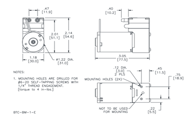 Máy bơm màng thu nhỏ B.1C60E1 H12VDC Parker