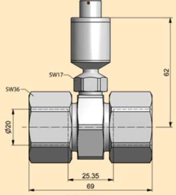 Cụm ống bộ chuyển đổi nội tuyến SCA-GMA3/20S/T Parker