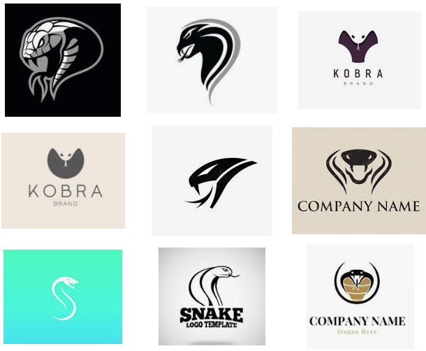 Phong cách thiết kế logo con Rắn độc đáo và sáng tạo