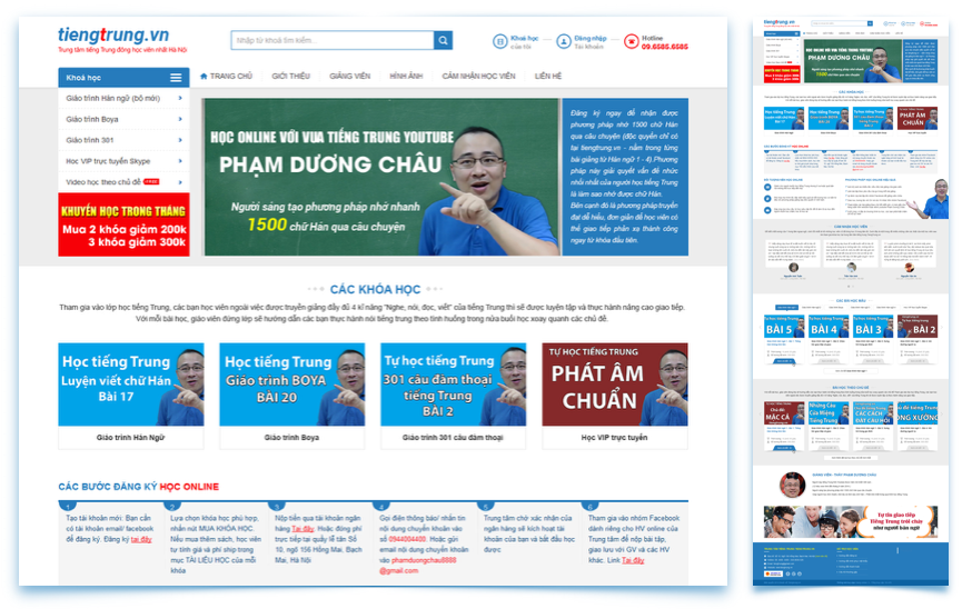 Dịch vụ thiết kế website đào tạo Creative Việt Nam 