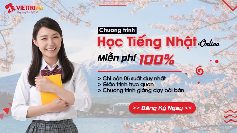 Tài trợ khóa học tiếng Nhật miễn phí Tháng 1/ 2022