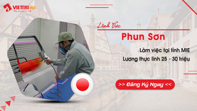 Xuất khẩu lao động Nhật Bản đơn hàng Phun Sơn 2022