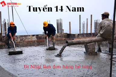 Tuyển 14 Nam đi Nhật đơn hàng Bê Tông 2022