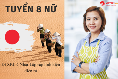Tuyển 8 Nữ đi Nhật làm lắp ráp linh kiện điện tử 2022
