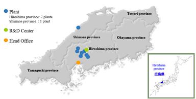 Oversea plants in Hiroshima group